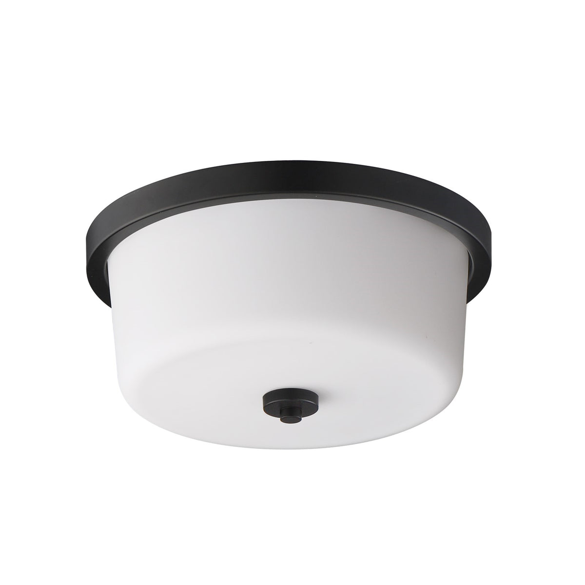 Maxim Lighting Fuller 2 Light 5.5" Flush Mount, Black/White