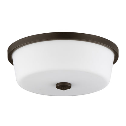 Maxim Lighting Fuller 3Lt 5.5" Flush Mount, Oil Rubbed Bronze/White