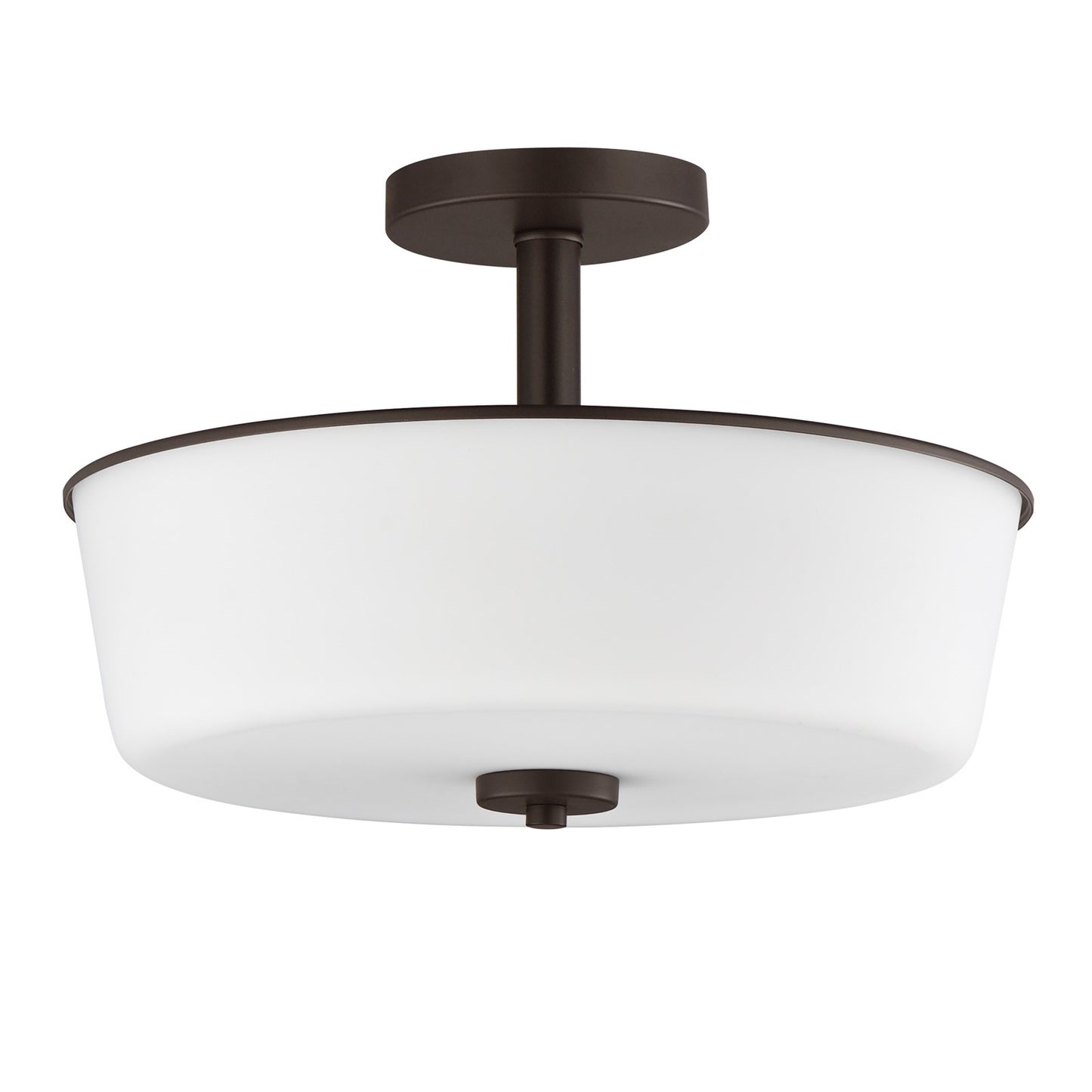 Maxim Lighting Fuller 3Lt 10" Flush Mount, Oil Rubbed Bronze/White