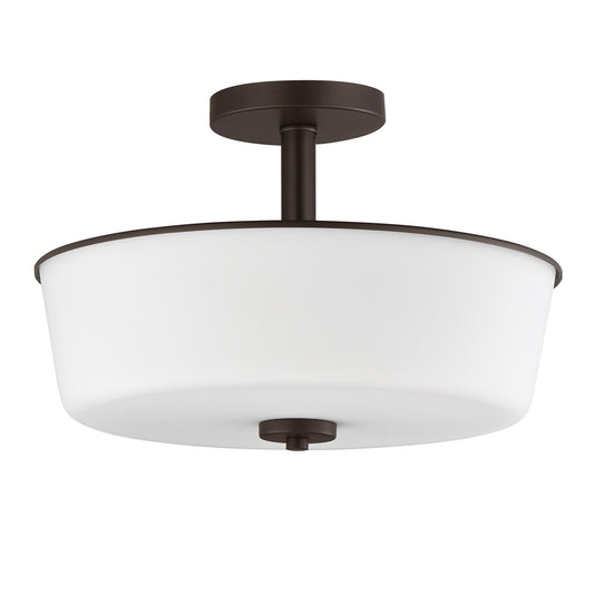 Maxim Lighting Fuller 3Lt 10" Flush Mount, Oil Rubbed Bronze/White