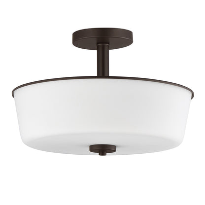 Maxim Lighting Fuller 3Lt 10" Flush Mount, Oil Rubbed Bronze/White