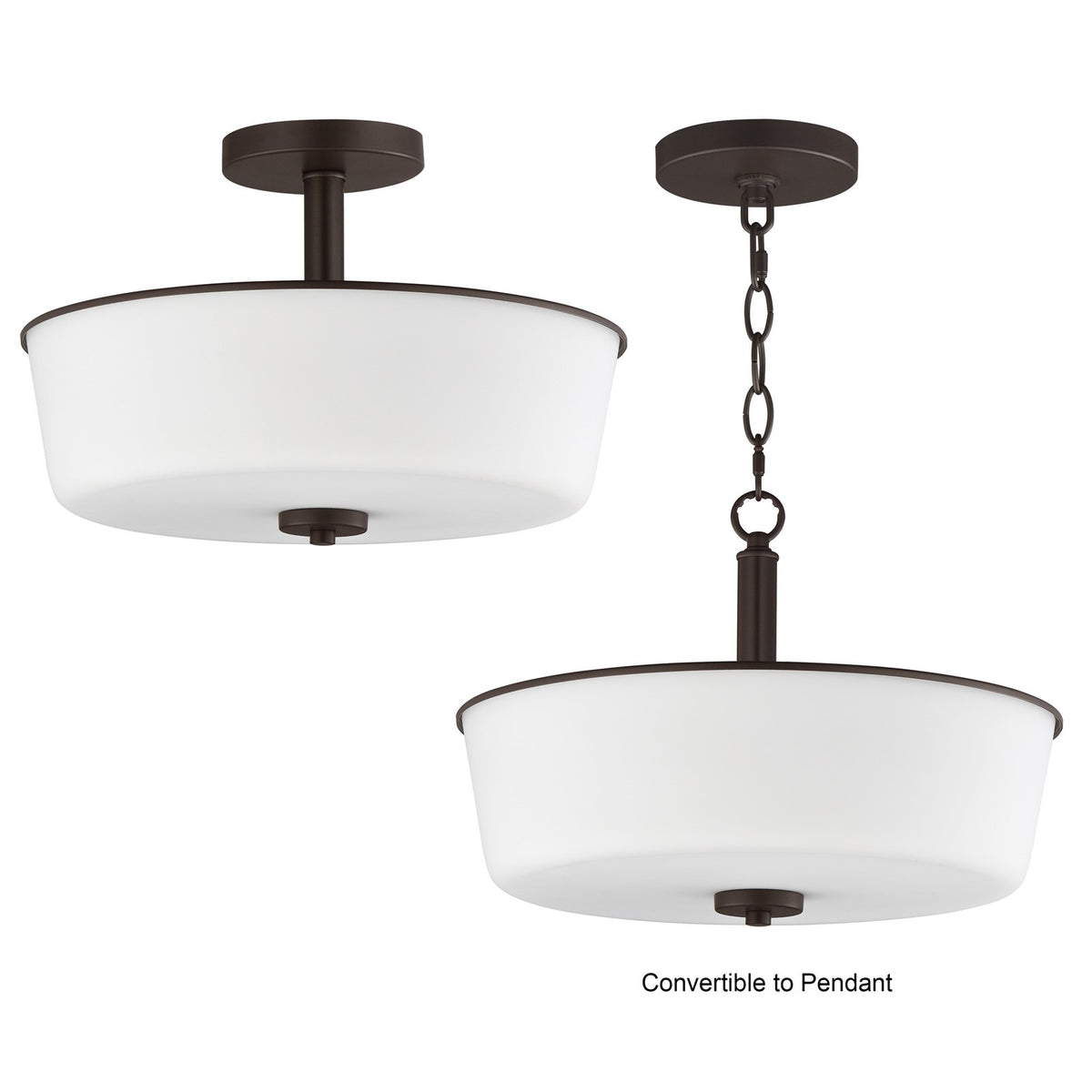 Maxim Lighting Fuller 3Lt 10" Flush Mount, Oil Rubbed Bronze/White