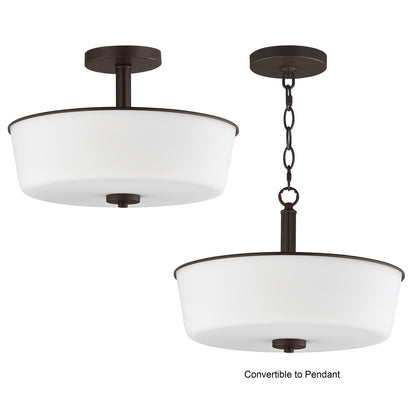 Maxim Lighting Fuller 3Lt 10" Flush Mount, Oil Rubbed Bronze/White