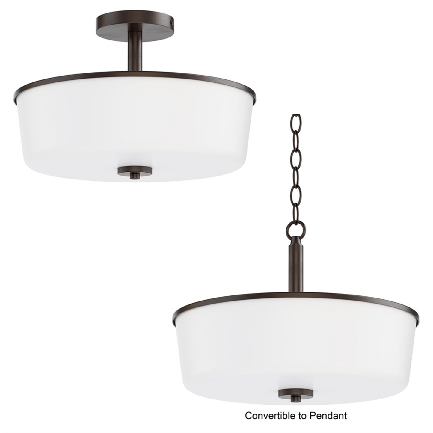 Maxim Lighting Fuller 3Lt 10" Flush Mount, Oil Rubbed Bronze/White