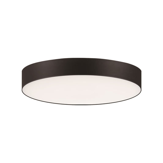 Maxim Lighting Trim 5in 1-Light LED Surface Mount | Modern Black Steel and PC | Bathroom & Utility | 5.25 x 5.25 x 0.9 in | Model 57440WTBK