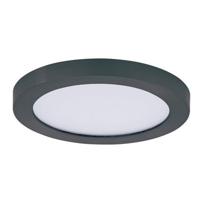 Maxim Lighting Chip 5" 12W RD LED Flush Mount, Black/White - 57590WTBK