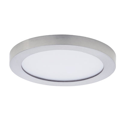 Maxim Lighting Chip 5" 12W RD LED Flush Mount, Satin Nickel/White