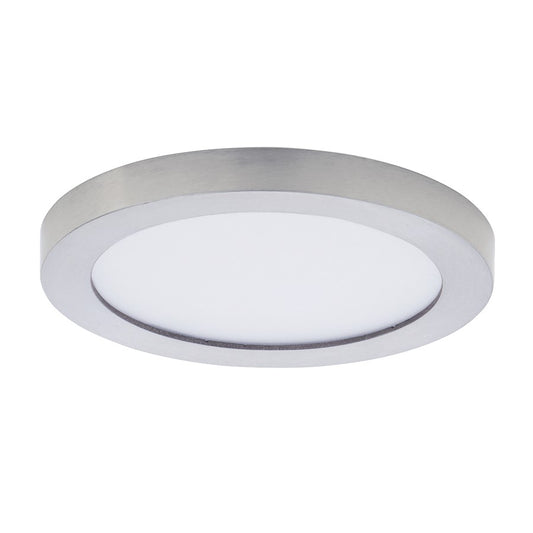 Maxim Lighting Chip 5" 12W RD LED Flush Mount, Satin Nickel/White