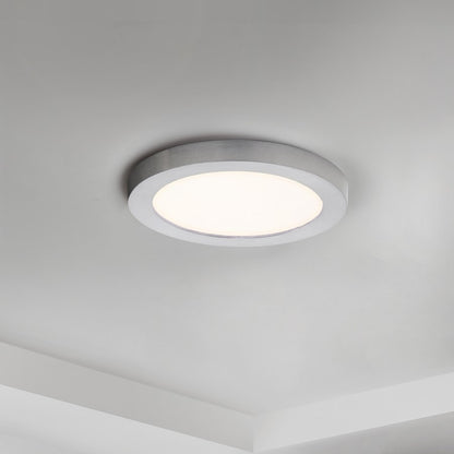 Maxim Lighting Chip 5" 12W RD LED Flush Mount, Satin Nickel/White