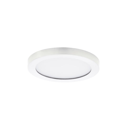 Maxim Lighting Chip 1Lt 5" 12W RD LED Flush Mount/5CCT, White/White - 57591WTWT
