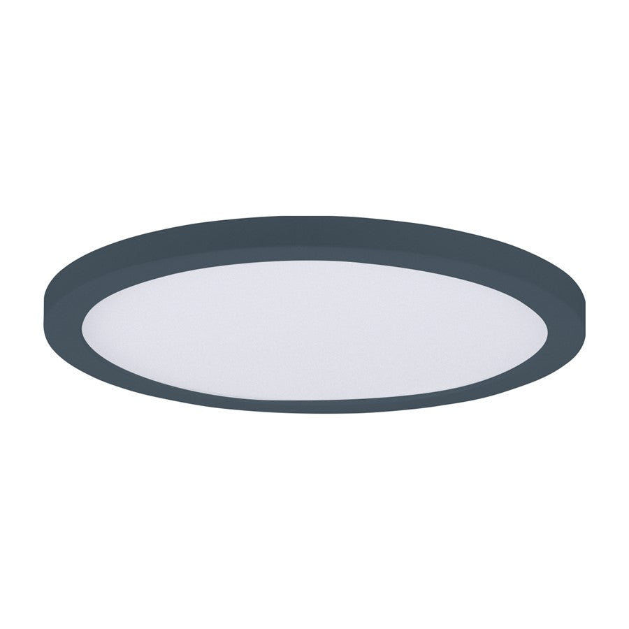 Maxim Lighting Chip 1 Lt 7" 15W RD LED Flush Mount, Black/White - 57592WTBK
