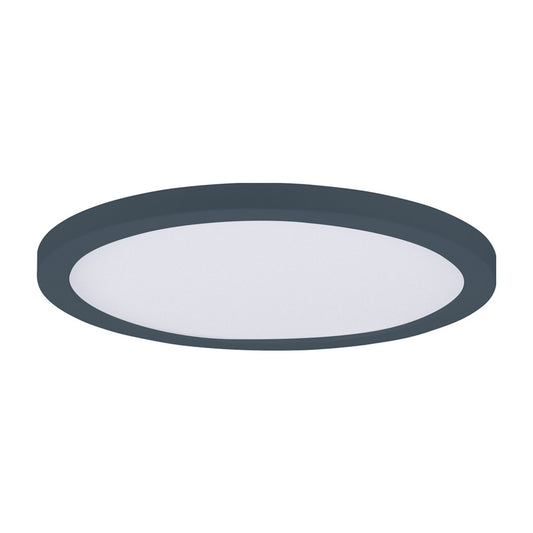 Maxim Lighting Chip 1 Lt 7" 15W RD LED Flush Mount, Black/White - 57592WTBK