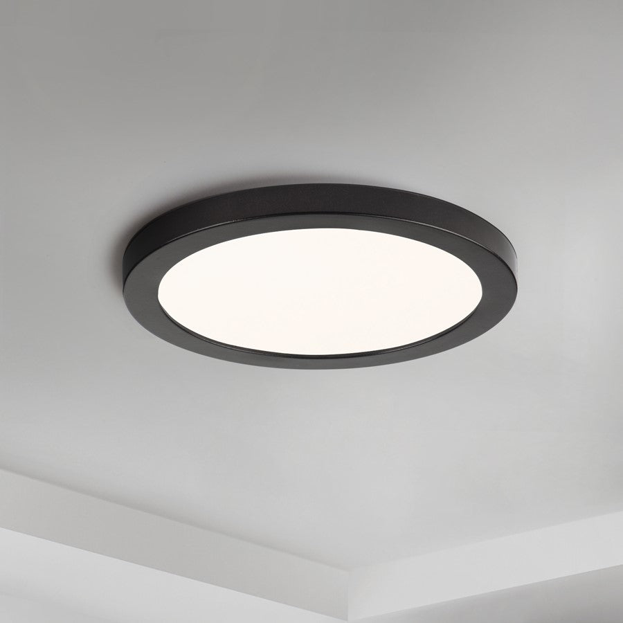 Maxim Lighting Chip 1 Lt 7" 15W RD LED Flush Mount, Black/White