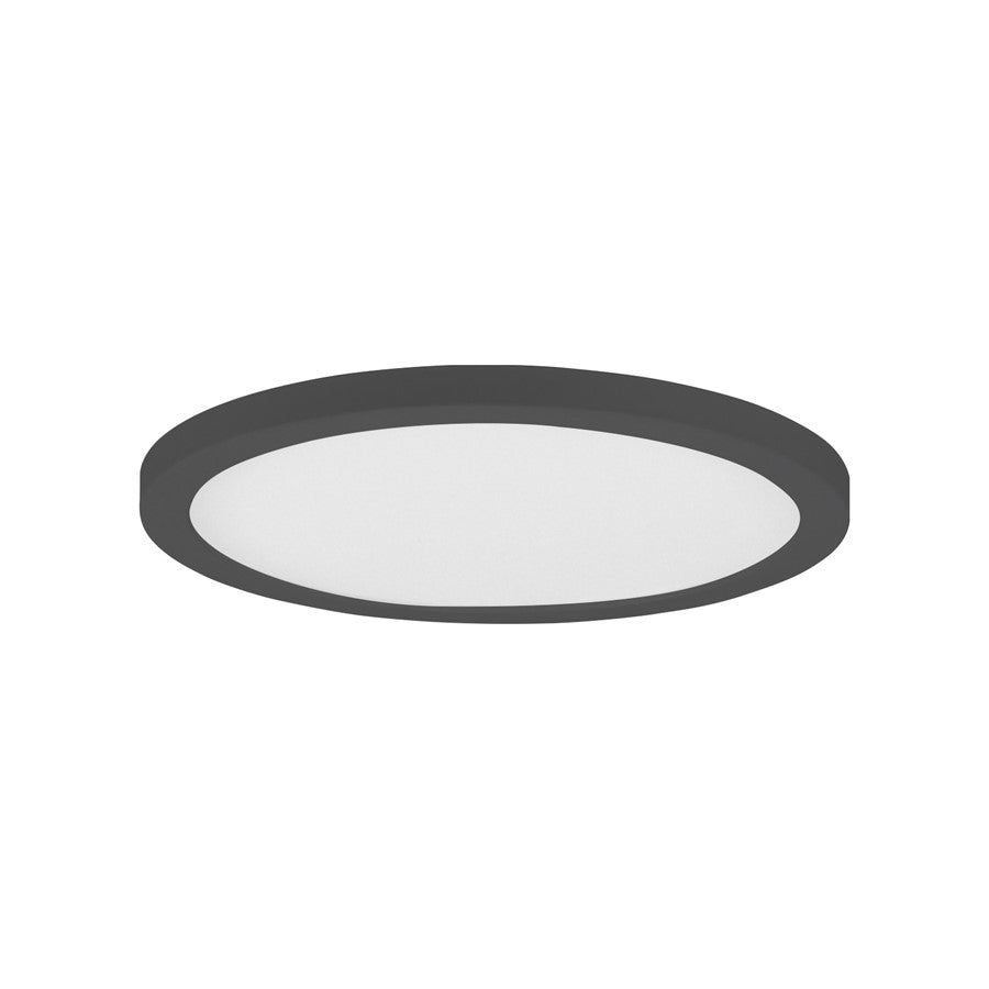Maxim Lighting Chip 1 Lt 7" 15W RD LED Flush Mount/5CCT, Black/White - 57593WTBK