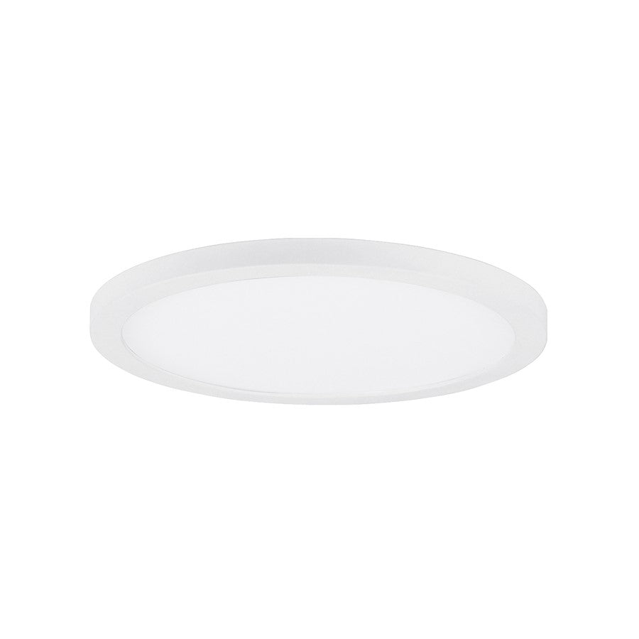 Maxim Lighting Chip 1 Lt 7" 15W RD LED Flush Mount/5CCT, White/White - 57593WTWT