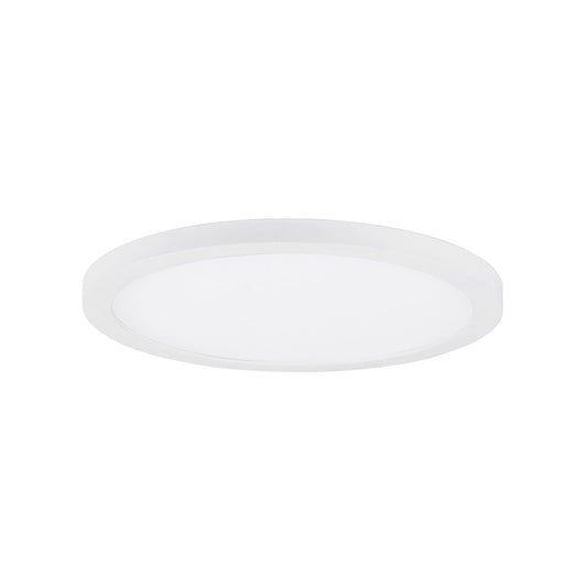 Maxim Lighting Chip 1 Lt 7" 15W RD LED Flush Mount/5CCT, White/White - 57593WTWT