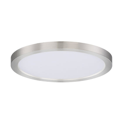 Maxim Lighting Chip 9" 18W RD LED Flush Mount 3000K, Nickel/White
