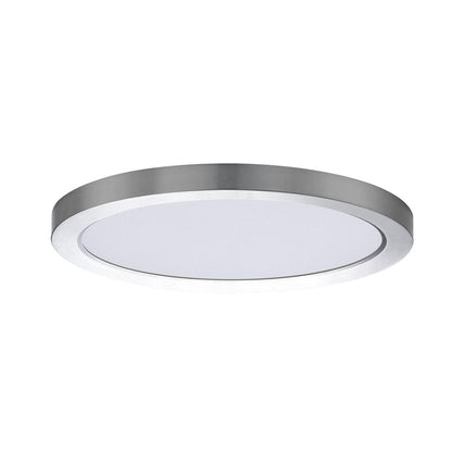 Maxim Lighting Chip 11" 26W RD LED Flush Mount 3000K, Nickel/White
