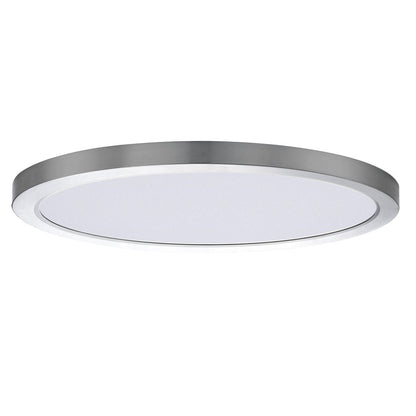 Maxim Lighting Chip 1 Light 0.75" Flush Mount, White/Nickel