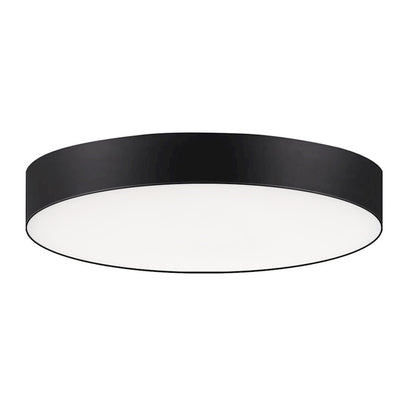 Maxim Lighting Trim 9in 1-Light LED Flush Mount | Modern Polished Chrome and White Polycarbonate | Hallway & Bathroom Ceiling Light | Model 57663WTPC