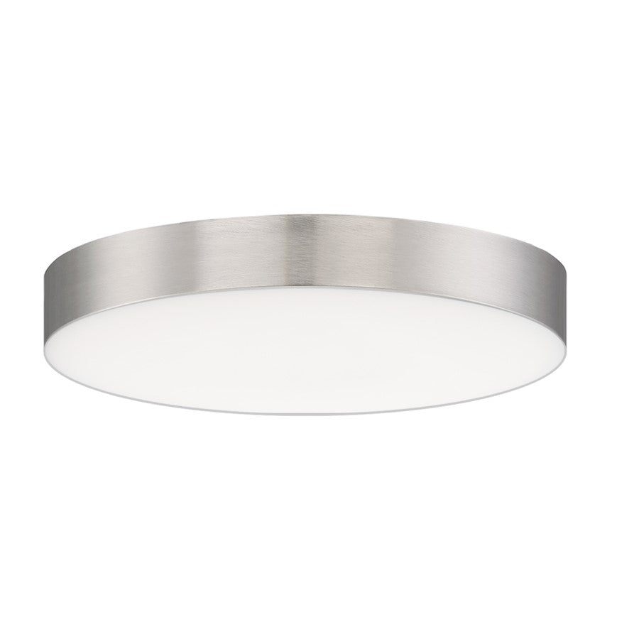 Maxim Lighting Trim 9in 1-Light LED Flush Mount | Modern Polished Chrome and White Polycarbonate | Hallway & Bathroom Ceiling Light | Model 57663WTPC