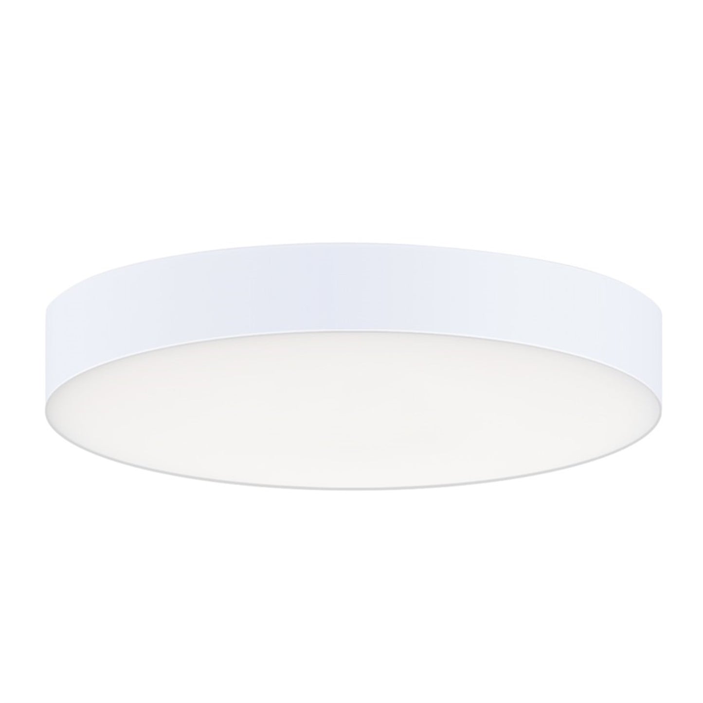 Maxim Lighting Trim 9in 1-Light LED Flush Mount | Modern Polished Chrome and White Polycarbonate | Hallway & Bathroom Ceiling Light | Model 57663WTPC