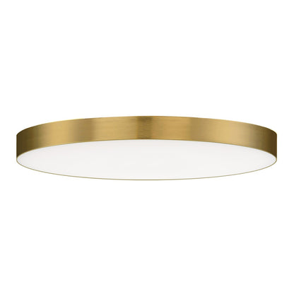 Maxim Lighting Trim 1 Light 9" Flush Mount, Satin Brass/White