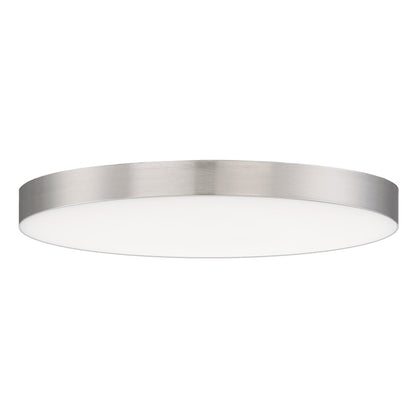 Maxim Lighting Trim 9in 1-Light LED Flush Mount | Modern Polished Chrome and White Polycarbonate | Hallway & Bathroom Ceiling Light | Model 57663WTPC