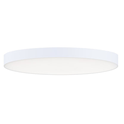 Maxim Lighting Trim 9in 1-Light LED Flush Mount | Modern Polished Chrome and White Polycarbonate | Hallway & Bathroom Ceiling Light | Model 57663WTPC