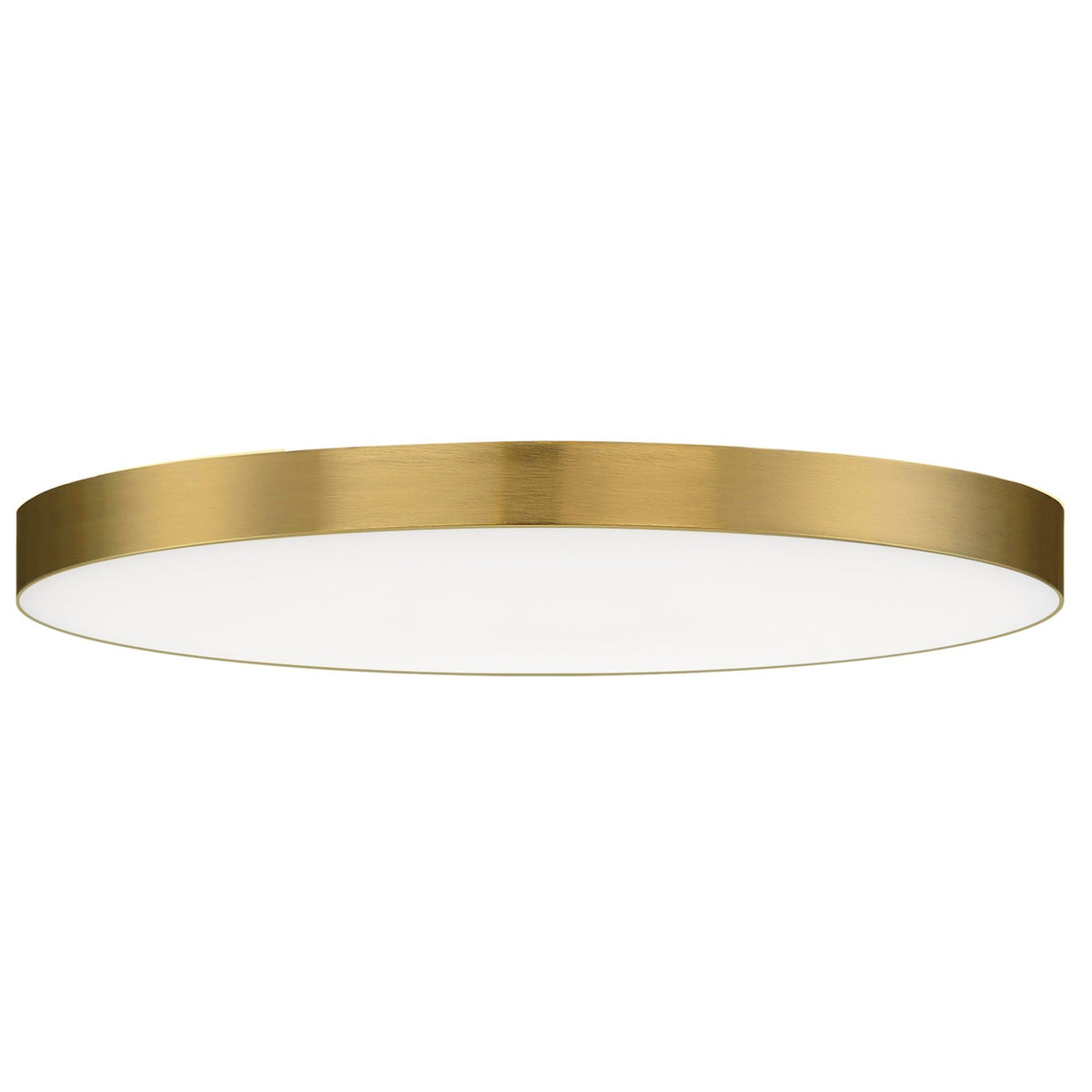 Maxim Lighting Trim 1 Light 11" Flush Mount, Satin Brass/White
