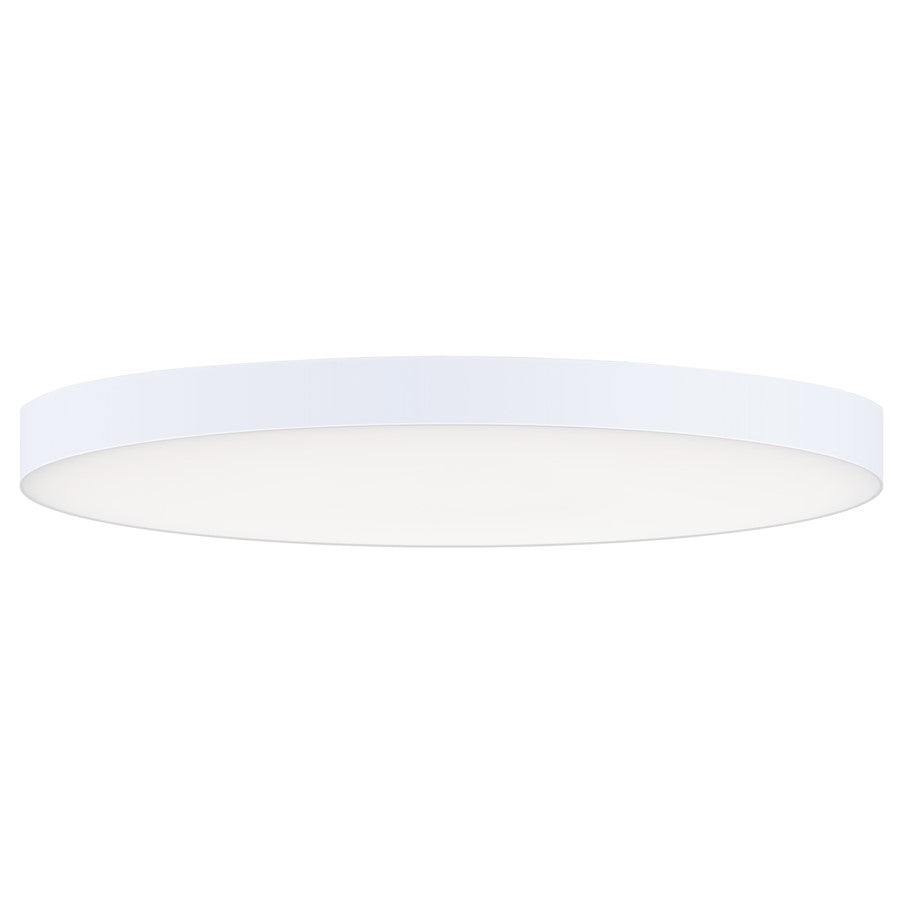 Maxim Lighting Trim 9in 1-Light LED Flush Mount | Modern Polished Chrome and White Polycarbonate | Hallway & Bathroom Ceiling Light | Model 57663WTPC