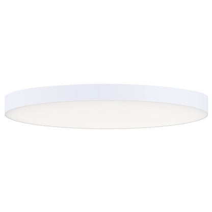Maxim Lighting Trim 9in 1-Light LED Flush Mount | Modern Polished Chrome and White Polycarbonate | Hallway & Bathroom Ceiling Light | Model 57663WTPC