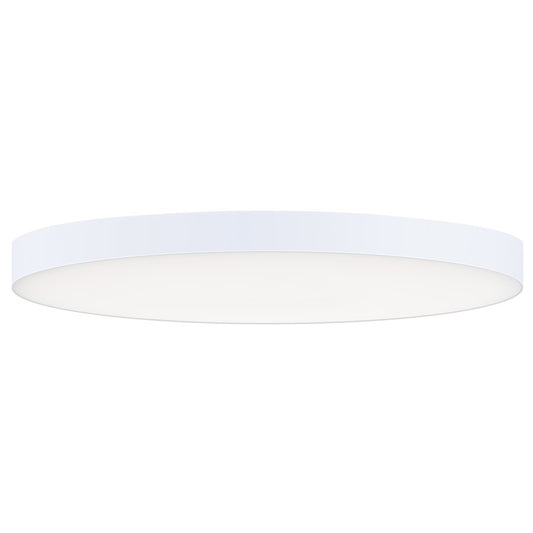 Maxim Lighting Trim 9in 1-Light LED Flush Mount | Modern Polished Chrome and White Polycarbonate | Hallway & Bathroom Ceiling Light | Model 57663WTPC