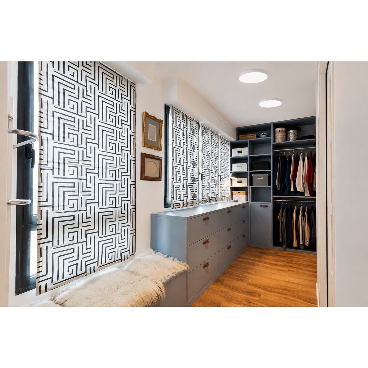 Maxim Lighting Trim 9in 1-Light LED Flush Mount | Modern Polished Chrome and White Polycarbonate | Hallway & Bathroom Ceiling Light | Model 57663WTPC