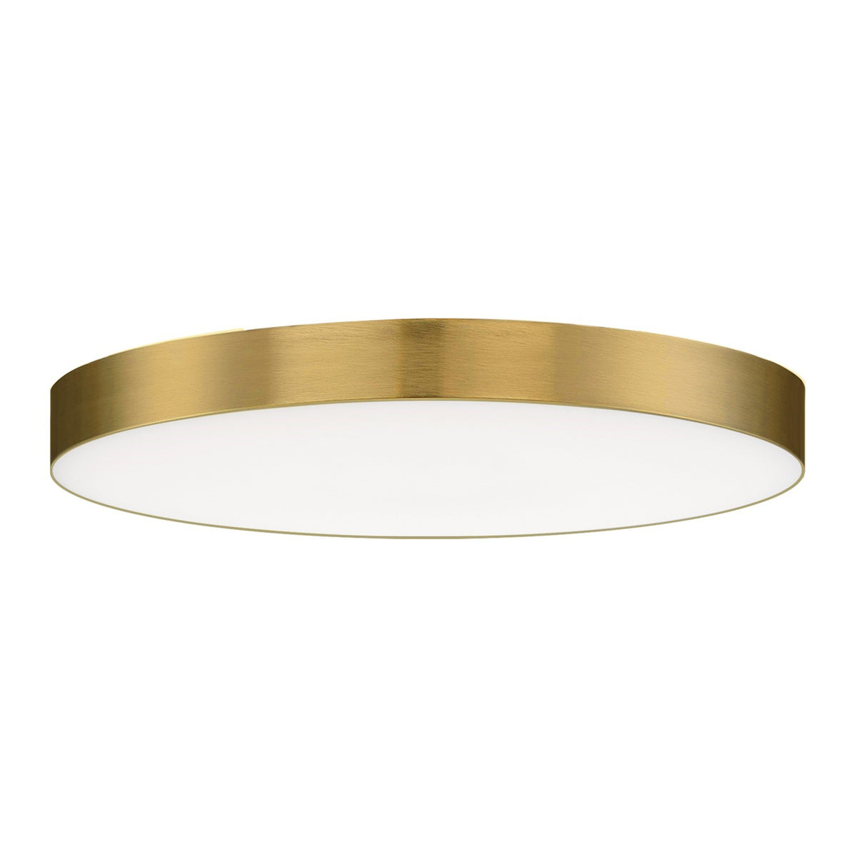 Maxim Lighting Trim 1 Light 1.5" Flush Mount, Satin Brass/White