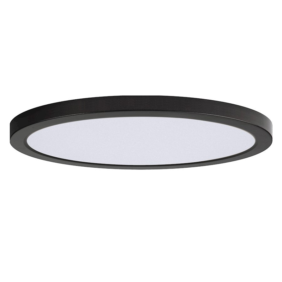 Maxim Lighting Chip 1Lt 16" 32W Round LED Flush Mount, Black/White