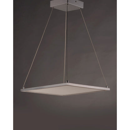 1 Light 15" Square Pendant 3000K, Nickel