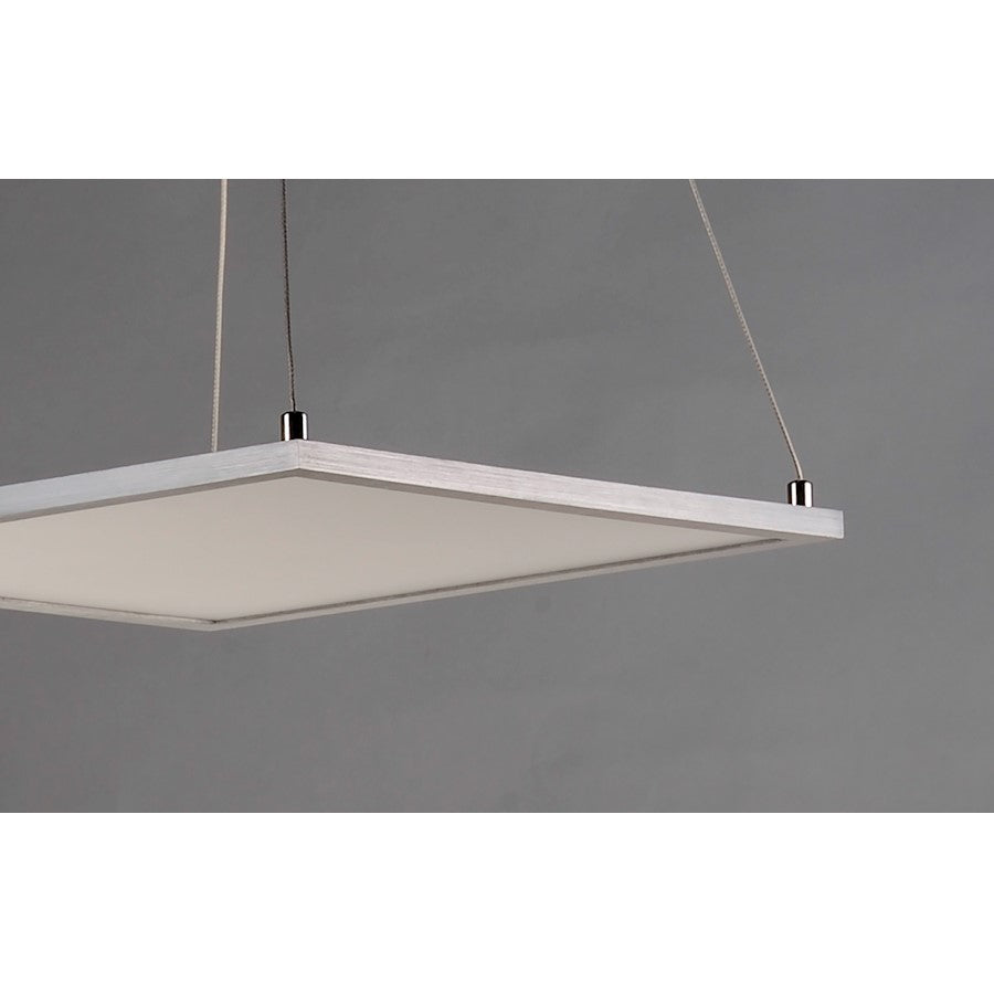 1 Light 15" Square Pendant 3000K, Nickel