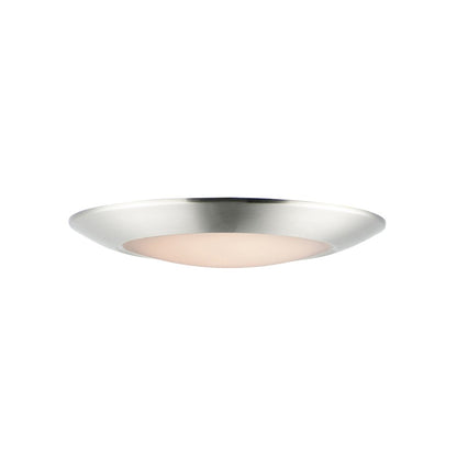 Maxim Lighting Diverse 1Lt 9" LED Flush Mount/3000K, Nickel/White