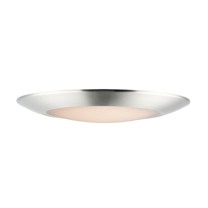 Maxim Lighting Diverse 1Lt 11" LED Flush Mount/5CCT, Nickel/White