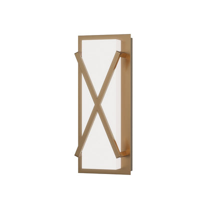 Maxim Lighting Dexter 1Lt 14" Wall Sconce, Natural Aged Brass/White - 57941WTNAB