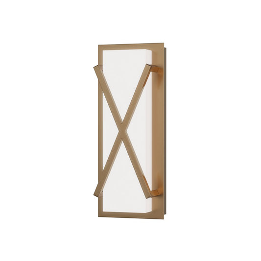 Maxim Lighting Dexter 1Lt 14" Wall Sconce, Natural Aged Brass/White - 57941WTNAB