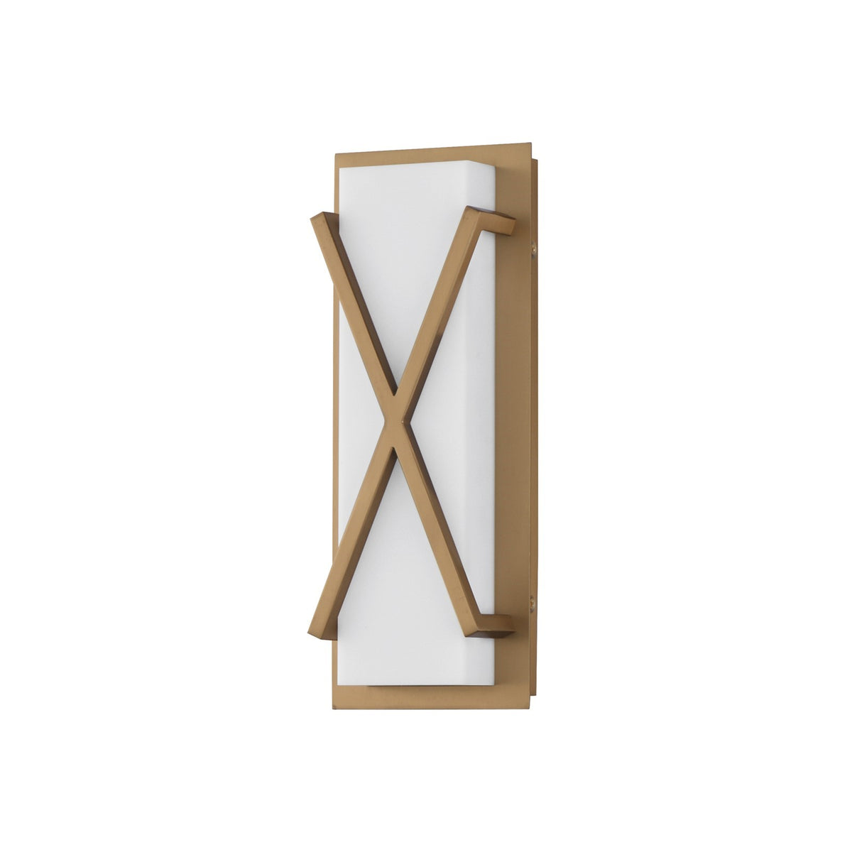 Maxim Lighting Dexter 1Lt 14" Wall Sconce, Natural Aged Brass/White
