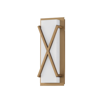 Maxim Lighting Dexter 1Lt 14" Wall Sconce, Natural Aged Brass/White