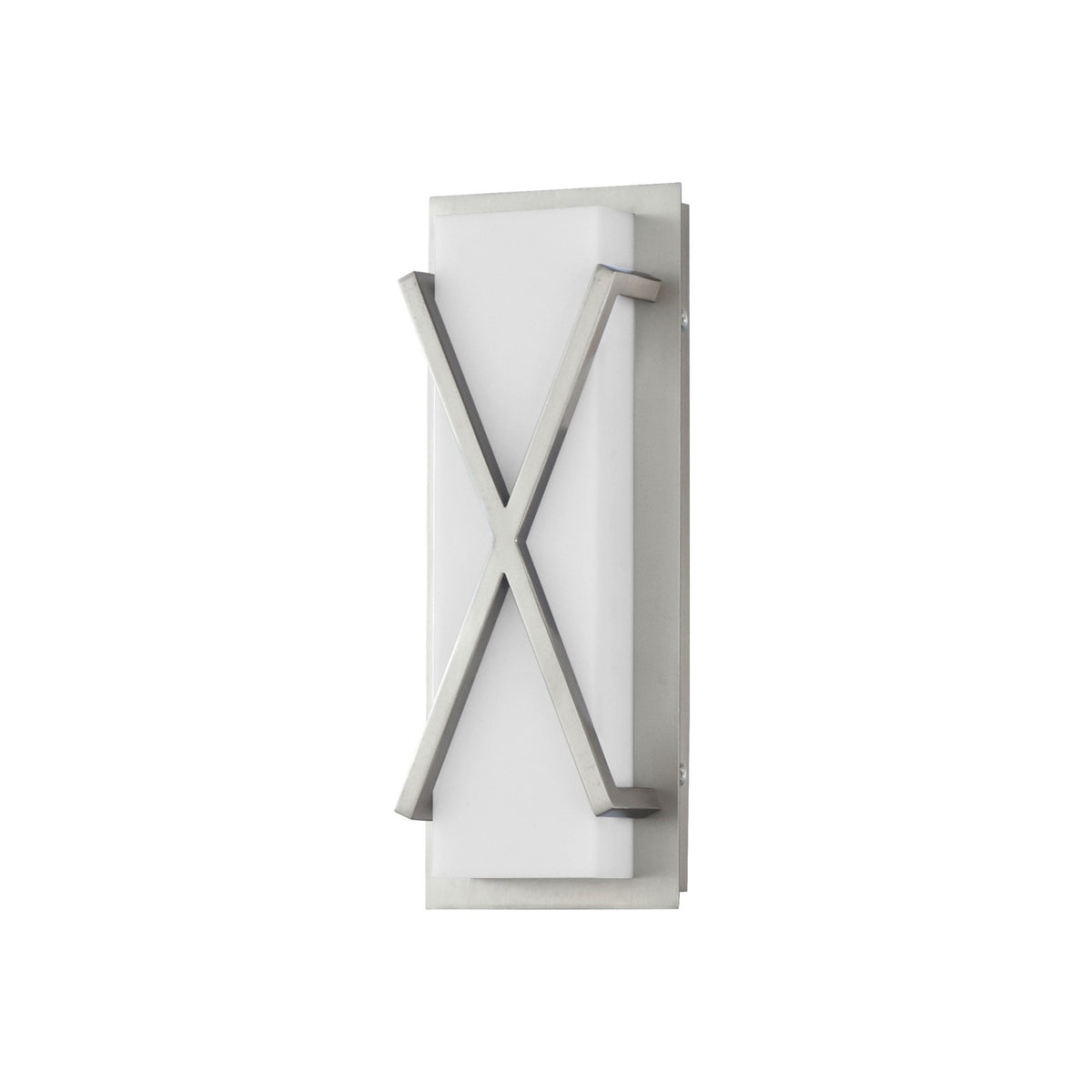 Maxim Lighting Dexter 1 Light 14" Wall Sconce, Satin Nickel/White