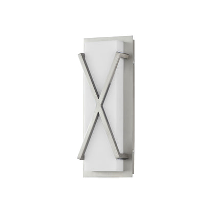 Maxim Lighting Dexter 1 Light 14" Wall Sconce, Satin Nickel/White