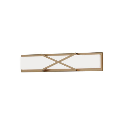 Maxim Lighting Dexter 1Lt 24" Wall Sconce, Natural Aged Brass/White - 57942WTNAB