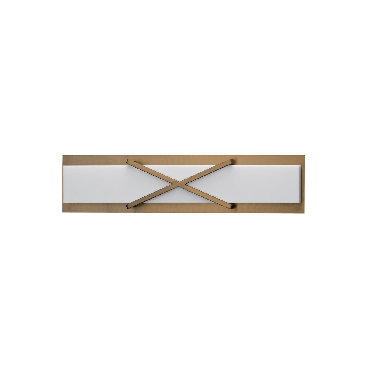 Maxim Lighting Dexter 1Lt 24" Wall Sconce, Natural Aged Brass/White