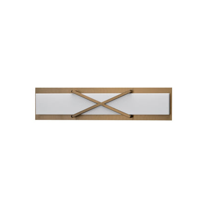 Maxim Lighting Dexter 1Lt 24" Wall Sconce, Natural Aged Brass/White
