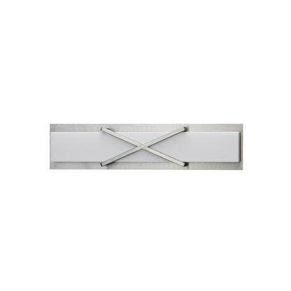 Maxim Lighting Dexter 1 Light 24" Wall Sconce, Satin Nickel/White